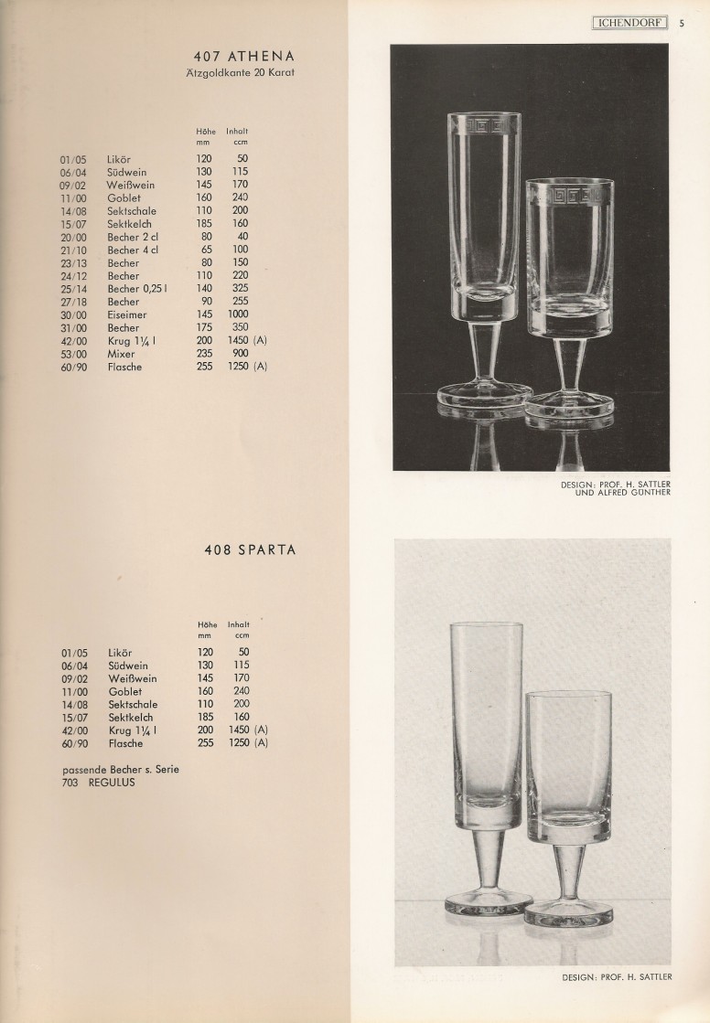 Katalog 1973, Seite 5, Athena, Sparta